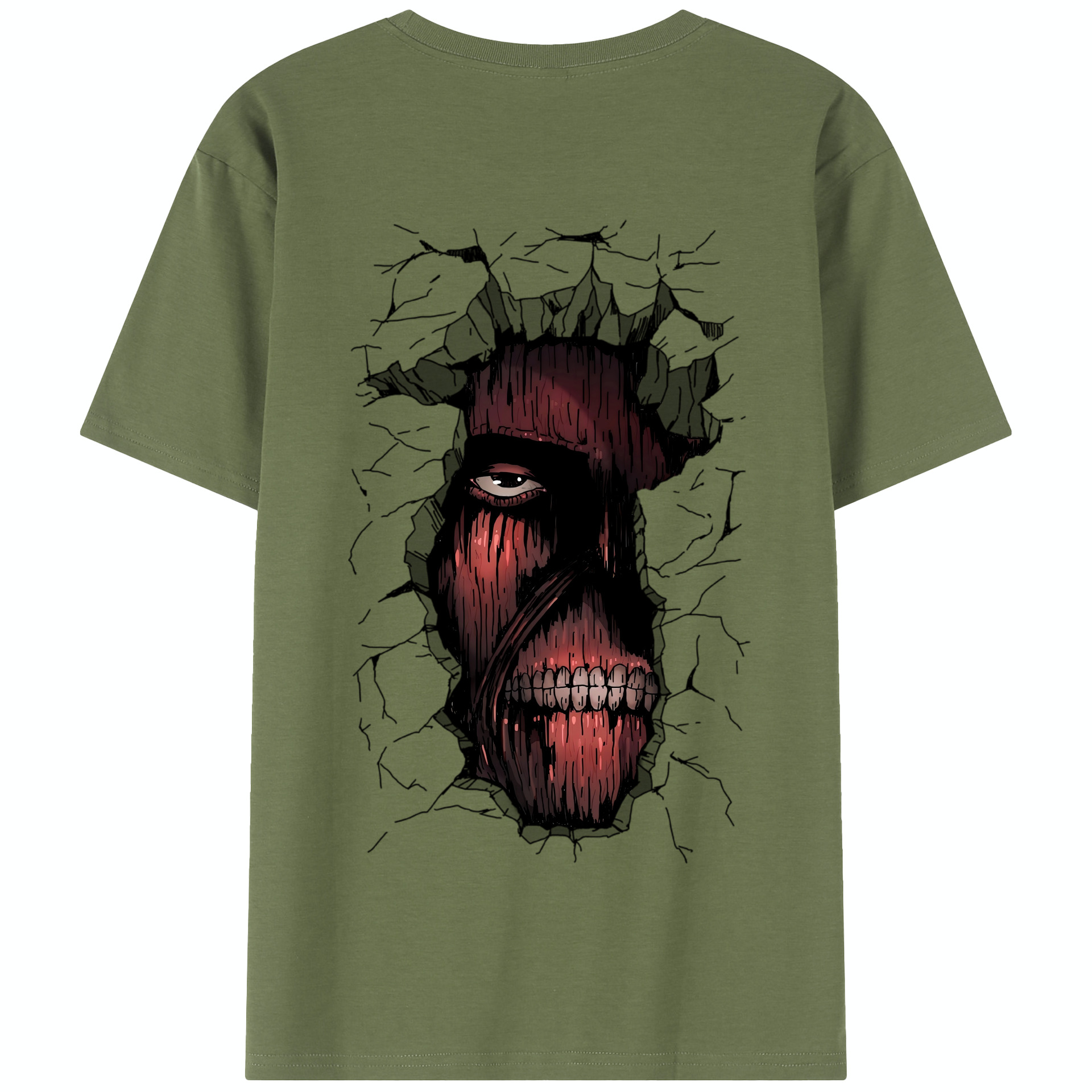（画像用） 進撃の巨人 Attack on Titan 綿100％半袖Tシャツ（背面プリント）